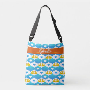 Bolso Cruzado Patrón de duquesa y corazón de caucho personalizad