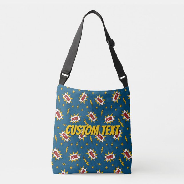 Bolso Cruzado Patrón de efecto de sonido de comic (Anverso)