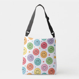 Bolso Cruzado Patrón de Emoji Sonriente