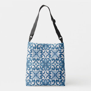 Bolso Cruzado Patrón de estilo Azulejo Fleur De Lis