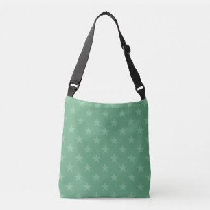 Bolso Cruzado Patrón de estrellas verdes