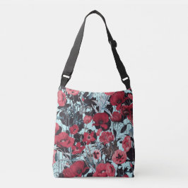 Bolso Cruzado Patrón de flor de amapola