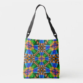 Bolso Cruzado Patrón de flores abstractas únicas