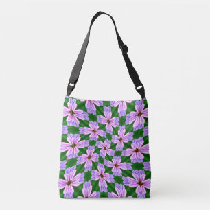 Bolso Cruzado Patrón de flores rosadas espumosas