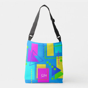 BOLSO CRUZADO PATRÓN DE FORMA OCHENTA INICIALES DE NEON MONOGRAM