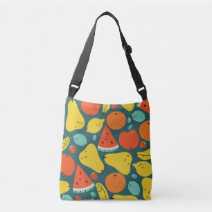 Bolso Cruzado Patrón de fruta tropical dibujado a mano