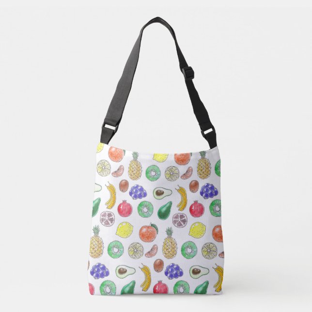 Bolso Cruzado Patrón de frutas (Anverso)