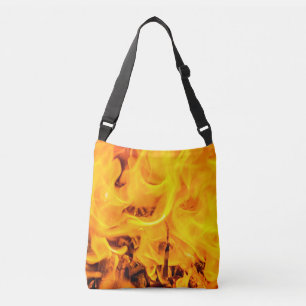 Bolso Cruzado Patrón De Fuego Y Flores