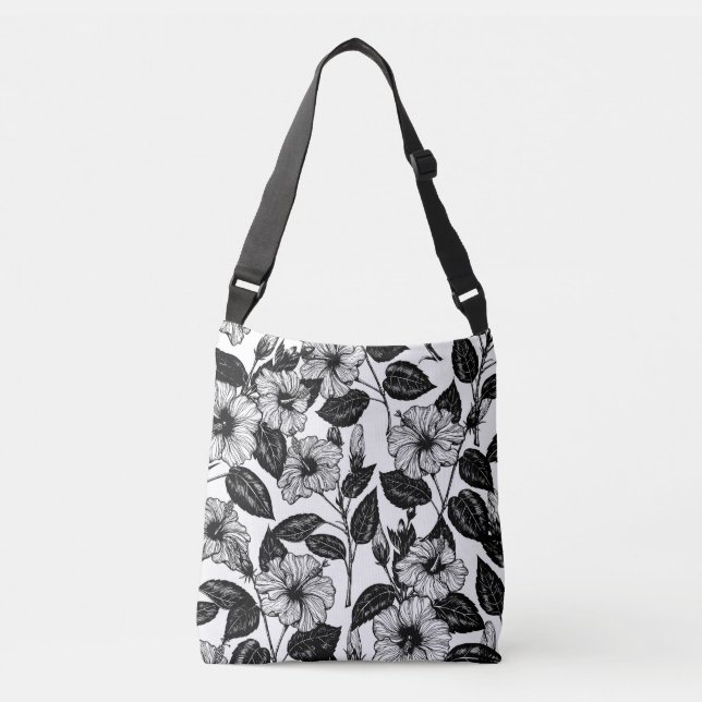 Bolso Cruzado Patrón de Hibiscus (Anverso)