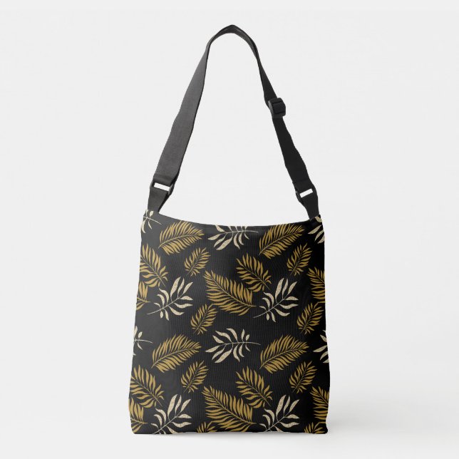 Bolso Cruzado Patrón de hojas 16 (Anverso)