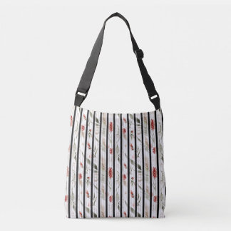 Bolso Cruzado Patrón de hojas de flores florales bohemias vintag