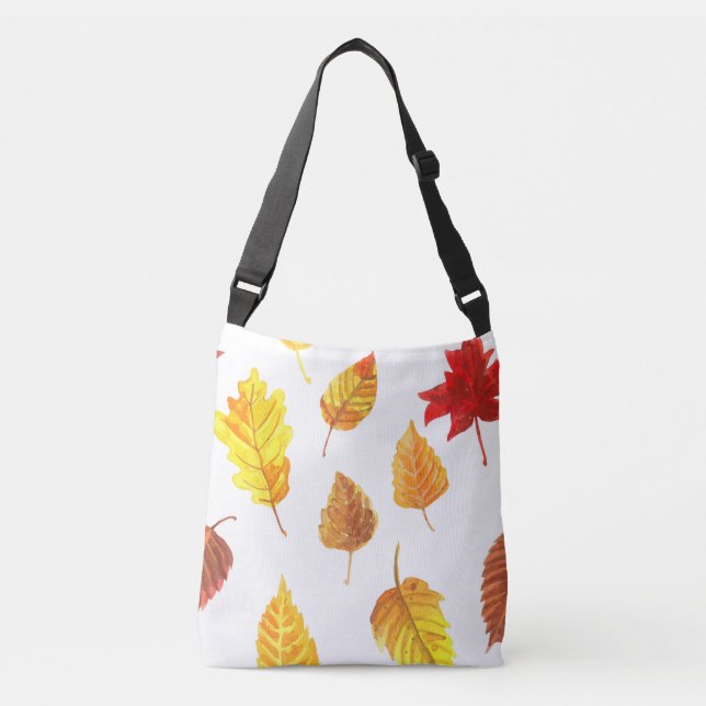 Bolso Cruzado Patrón de hojas de otoño (Anverso)