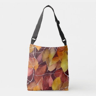 Bolso Cruzado Patrón de Hojas de Otoño    