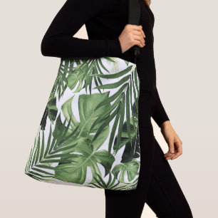 Bolso Cruzado Patrón de hojas de selva tropical #12