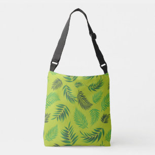 Bolso Cruzado Patrón de hojas tropicales 12