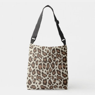 Bolso Cruzado Patrón de impresión de leopardo animal vintage muj