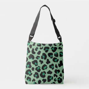Bolso Cruzado Patrón de impresión de piel de leopardo verde
