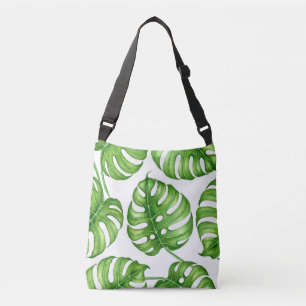 Bolso Cruzado Patrón de las acuarelas de Monstera