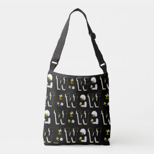 Bolso Cruzado Patrón de letras deportivas de variabilidad de Woo