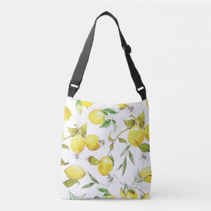 Bolso Cruzado Patrón de limón acuarela
