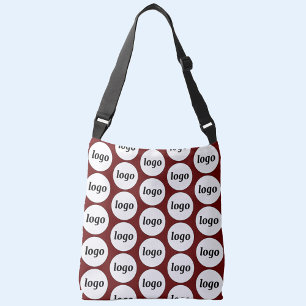 Bolso Cruzado Patrón de logotipo simple negocio burdeos