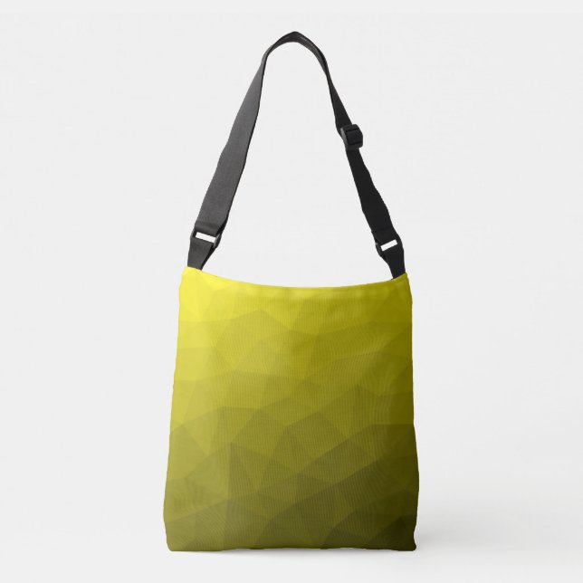 Bolso Cruzado Patrón de malla geométrica de gradiente oscuro ama (Anverso)