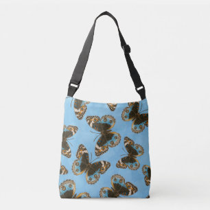 Bolso Cruzado Patrón de mariposa de Blue Pansy