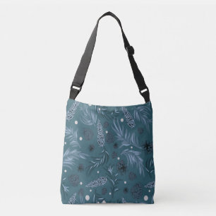 Bolso Cruzado Patrón de navidades, Nieve de pino 12