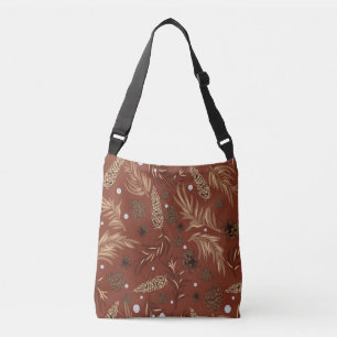 Bolso Cruzado Patrón de navidades, Nieve de pino 8