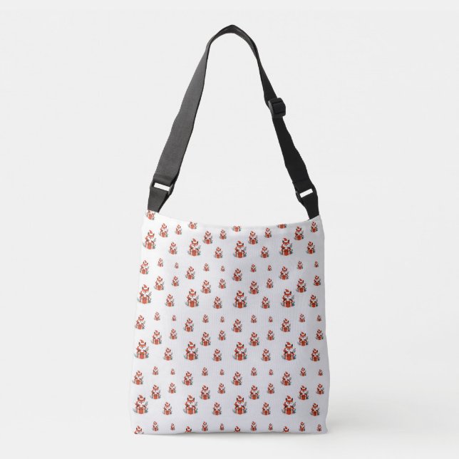 Bolso Cruzado Patrón de navidades - Patrón transparente de zorro (Anverso)