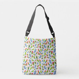 Bolso Cruzado Patrón de pájaros de época, patrón de paracaídas c
