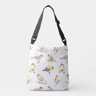Bolso Cruzado Patrón de pájaros tintados