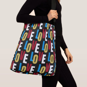 Bolso Cruzado Patrón de palabras de amor