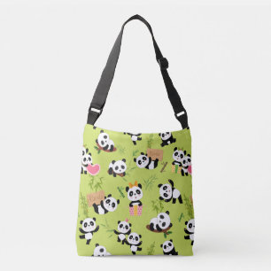 Bolso Cruzado Patrón de Panda 3