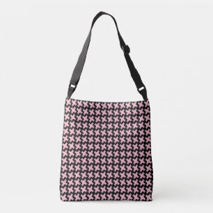 Bolso Cruzado Patrón de patas traseras negras para damas rosadas