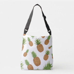 Bolso Cruzado Patrón de pino-manzana acuarela 1