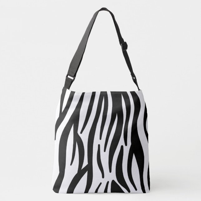 Bolso Cruzado Patrón de rayas de cebra (Reverso)