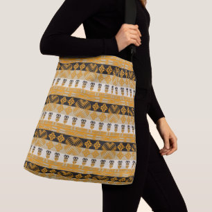 Bolso Cruzado Patrón de rayas tribales africanas étnicas
