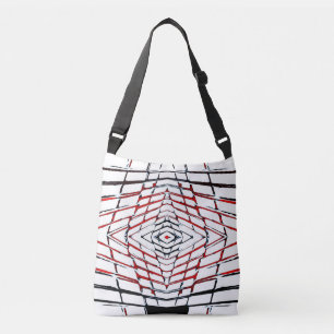 Bolso Cruzado Patrón de resumen de Red Black Netting