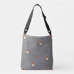 Bolso Cruzado patrón de robin y nieve