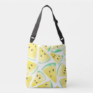 Bolso Cruzado Patrón de rodajas de sandía amarilla