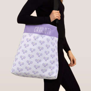 Bolso Cruzado Patrón de tenis Personalizado Nombre personalizado