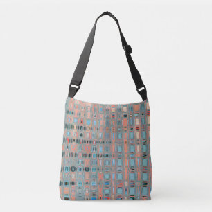 Bolso Cruzado Patrón de tonos rosa azul de la Tierra