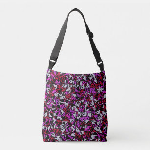 Bolso Cruzado Patrón de triángulo púrpura rojo