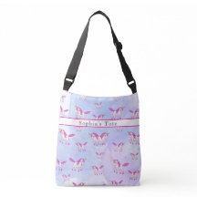 Patrón de unicornio rosa lindo nombre personalizad