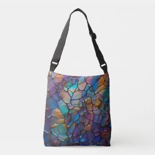 Bolso Cruzado Patrón de vidrio manchado Gemstone Opal Glam