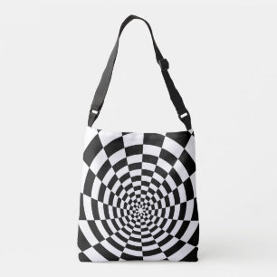 Bolso Cruzado Patrón espacial controlado por la ilusión óptic