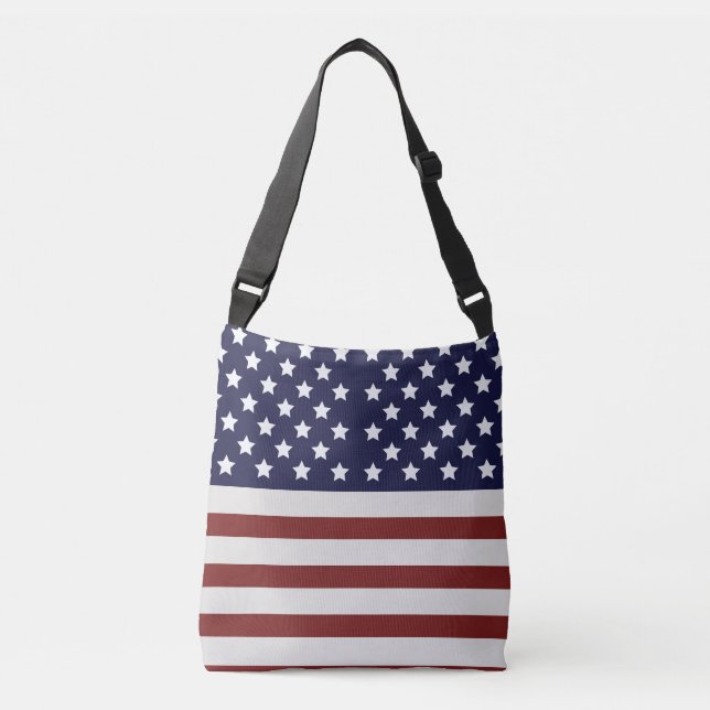 Bolso Cruzado Patrón estadounidense de bandera de Estados Unidos (Anverso)