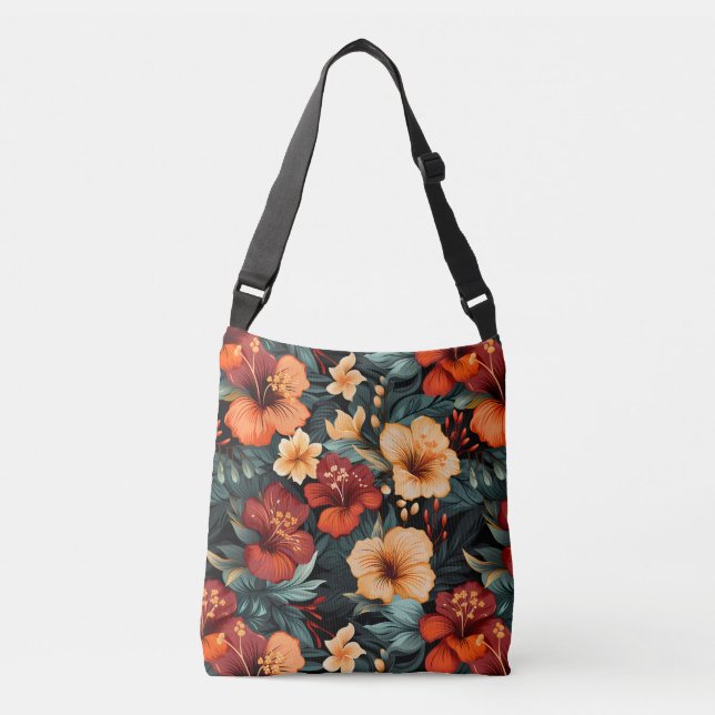 Bolso Cruzado Patrón floral #18 (Anverso)