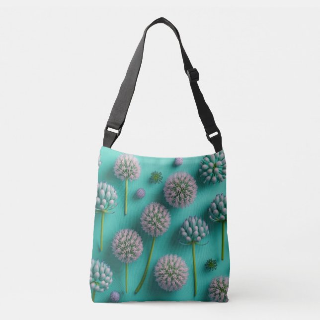 Bolso Cruzado Patrón floral 3D (Anverso)